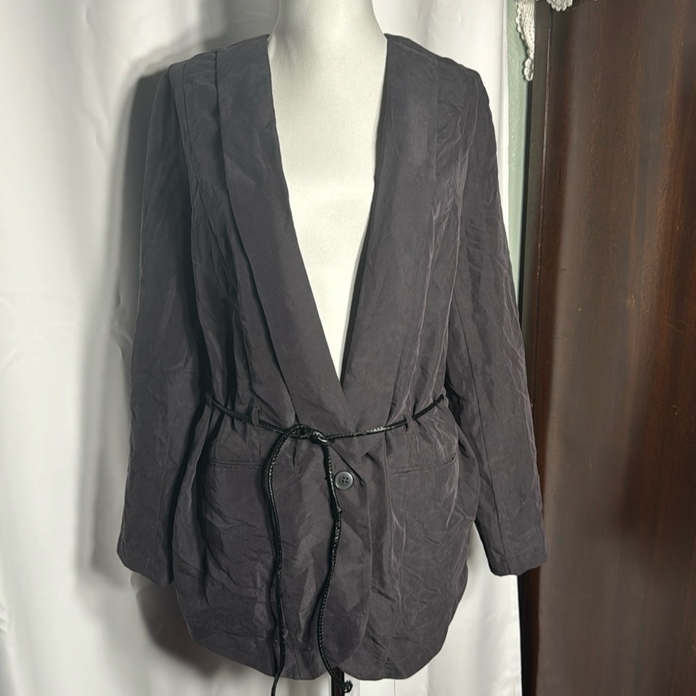 H&M kimono style black modal jacket.
